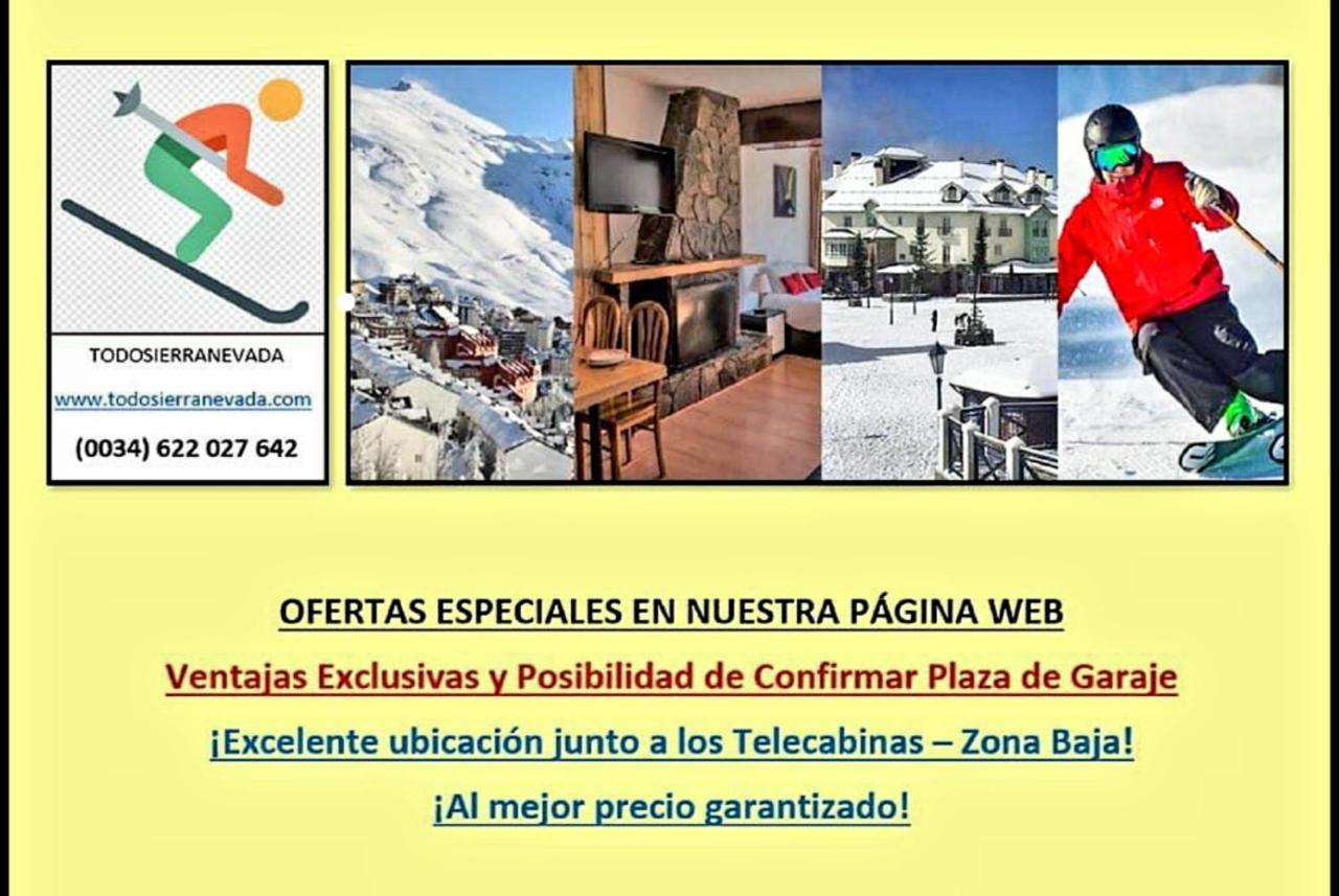 Todosierranevada Zona Baja - Edificio Atlas - Vistas A La Montana - Junto A Los Telecabinas Sierra Nevada Exteriör bild